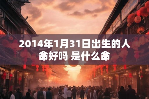 2014年1月31日出生的人命好吗 是什么命 2014年1月31日出生的人命好吗 是什么命