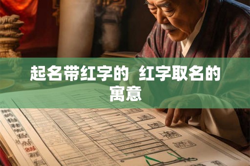 起名带红字的  红字取名的寓意