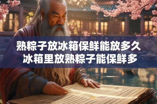 熟粽子放冰箱保鲜能放多久 冰箱里放熟粽子能保鲜多久