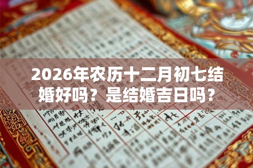 2026年农历十二月初七结婚好吗？是结婚吉日吗？