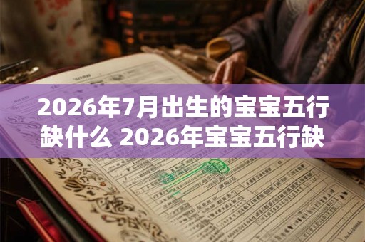 2026年7月出生的宝宝五行缺什么 2026年宝宝五行缺哪个
