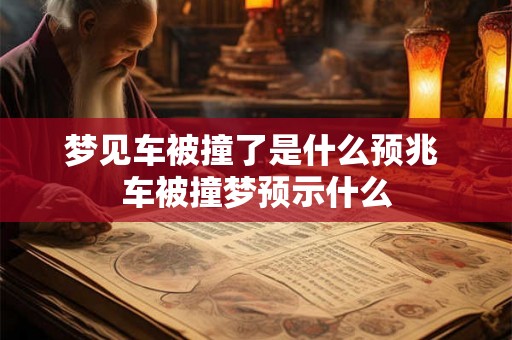 梦见车被撞了是什么预兆 车被撞梦预示什么