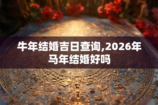 牛年结婚吉日查询,2026年马年结婚好吗