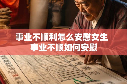 事业不顺利怎么安慰女生  事业不顺如何安慰