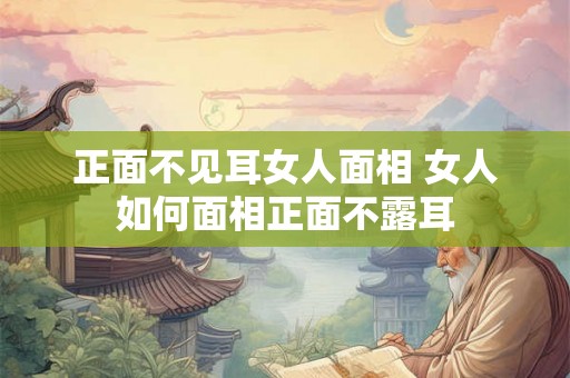正面不见耳女人面相 女人如何面相正面不露耳