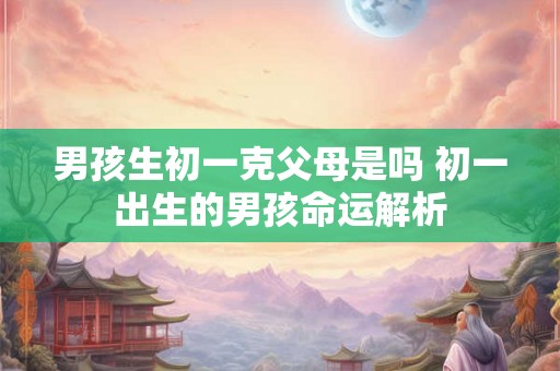 男孩生初一克父母是吗 初一出生的男孩命运解析