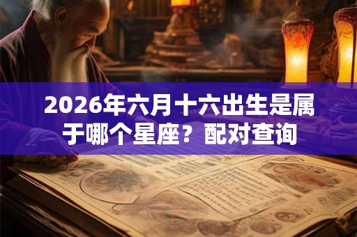 2026年六月十六出生是属于哪个星座？配对查询