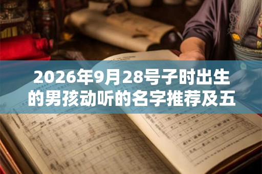 2026年9月28号子时出生的男孩动听的名字推荐及五行
