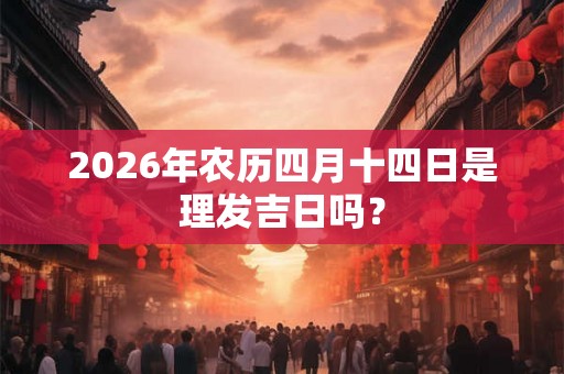 2026年农历四月十四日是理发吉日吗？