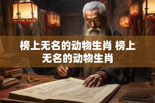 榜上无名的动物生肖 榜上无名的动物生肖