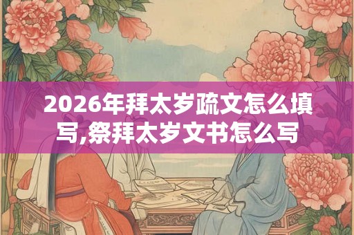 2026年拜太岁疏文怎么填写,祭拜太岁文书怎么写