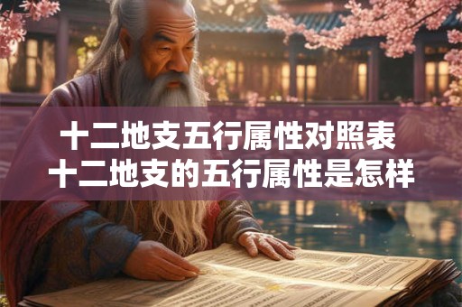 十二地支五行属性对照表 十二地支的五行属性是怎样对照的