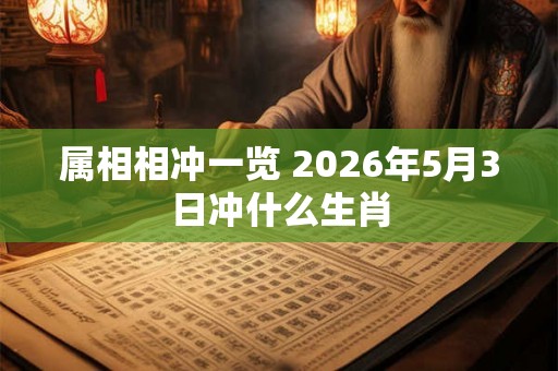 属相相冲一览 2026年5月3日冲什么生肖 属相相冲一览 2026年5月3日冲什么生肖