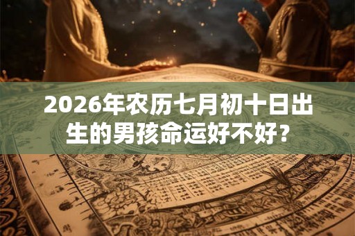 2026年农历七月初十日出生的男孩命运好不好？