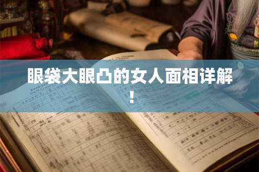 眼袋大眼凸的女人面相详解！