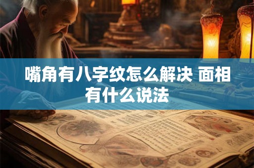 嘴角有八字纹怎么解决 面相有什么说法