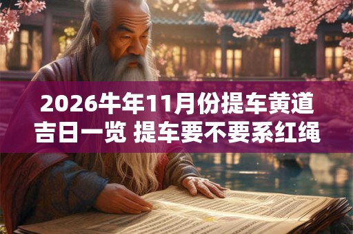 2026牛年11月份提车黄道吉日一览 提车要不要系红绳