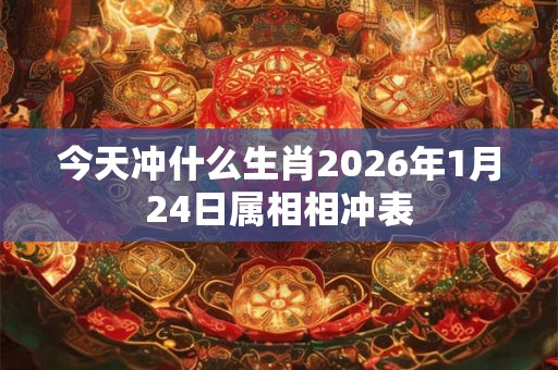 今天冲什么生肖2026年1月24日属相相冲表 今天冲什么生肖2026年1月24日属相相冲表
