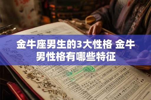 金牛座男生的3大性格 金牛男性格有哪些特征