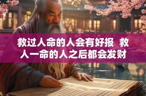 救过人命的人会有好报  救人一命的人之后都会发财