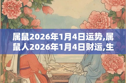 属鼠2026年1月4日运势,属鼠人2026年1月4日财运,生肖鼠2026年1月4日运势