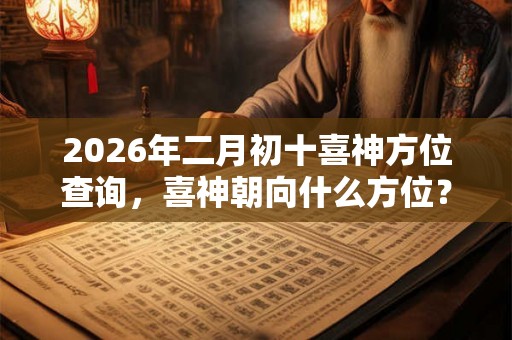 2026年二月初十喜神方位查询,喜神朝向什么方位? 2026年二月初十喜神方位查询,喜神朝向什么方位?