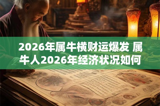 2026年属牛横财运爆发 属牛人2026年经济状况如何