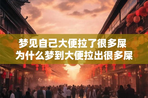 梦见自己大便拉了很多屎 为什么梦到大便拉出很多屎