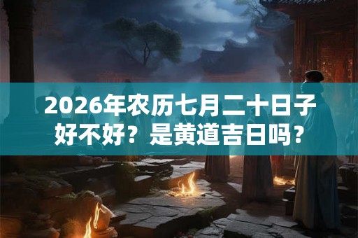 2026年农历七月二十日子好不好？是黄道吉日吗？