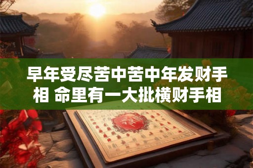 早年受尽苦中苦中年发财手相 命里有一大批横财手相
