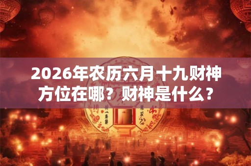 2026年农历六月十九财神方位在哪？财神是什么？