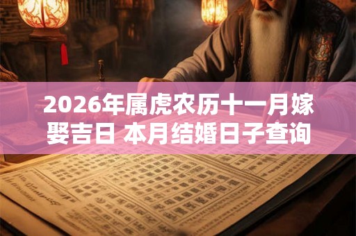 2026年属虎农历十一月嫁娶吉日 本月结婚日子查询