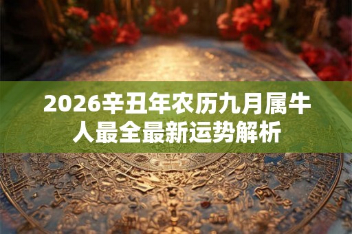 2026辛丑年农历九月属牛人最全最新运势解析