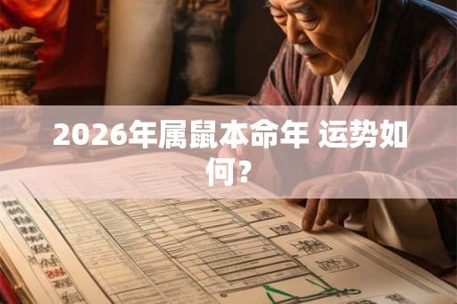 2026年属鼠本命年 运势如何? 2026年属鼠本命年 运势如何?