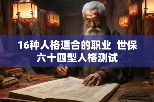 16种人格适合的职业  世保六十四型人格测试