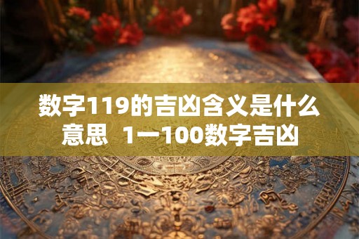 数字119的吉凶含义是什么意思  1一100数字吉凶
