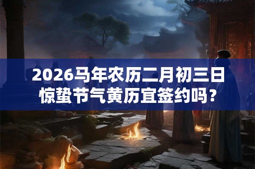 2026马年农历二月初三日惊蛰节气黄历宜签约吗？