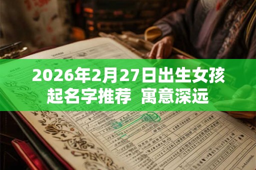 2026年2月27日出生女孩起名字推荐  寓意深远