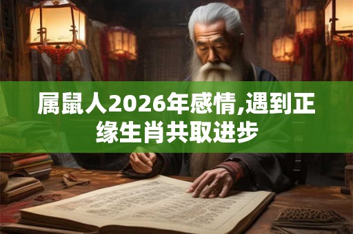 属鼠人2026年感情,遇到正缘生肖共取进步