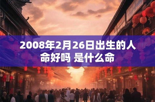 2008年2月26日出生的人命好吗 是什么命 2008年2月26日出生的人命好吗 是什么命