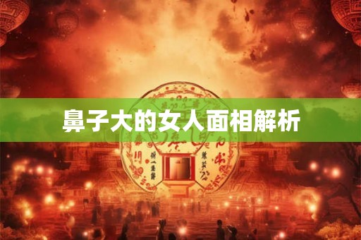 鼻子大的女人面相解析