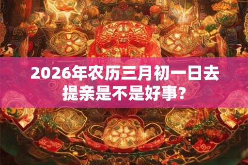 2026年农历三月初一日去提亲是不是好事？