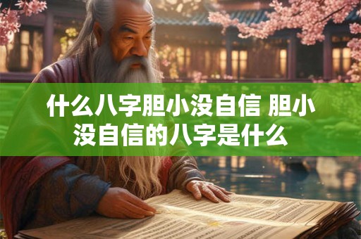 什么八字胆小没自信 胆小没自信的八字是什么