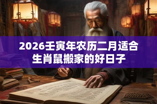 2026壬寅年农历二月适合生肖鼠搬家的好日子