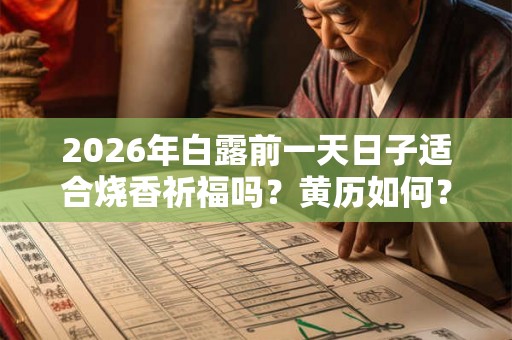 2026年白露前一天日子适合烧香祈福吗？黄历如何？