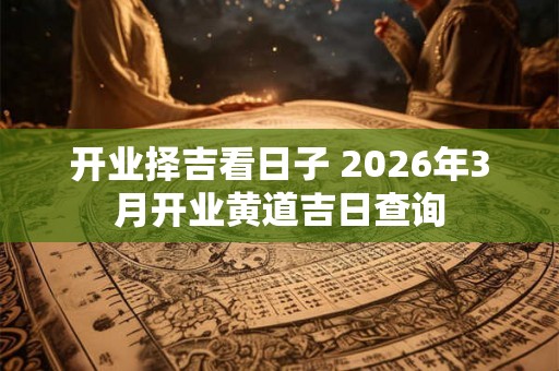 开业择吉看日子 2026年3月开业黄道吉日查询