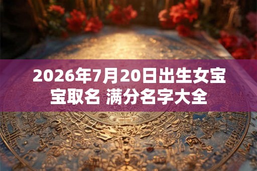2026年7月20日出生女宝宝取名 满分名字大全