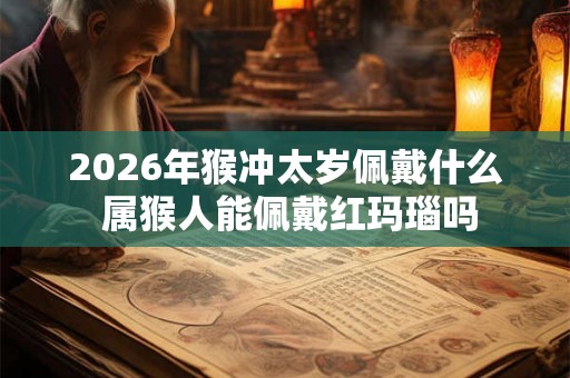 2026年猴冲太岁佩戴什么 属猴人能佩戴红玛瑙吗