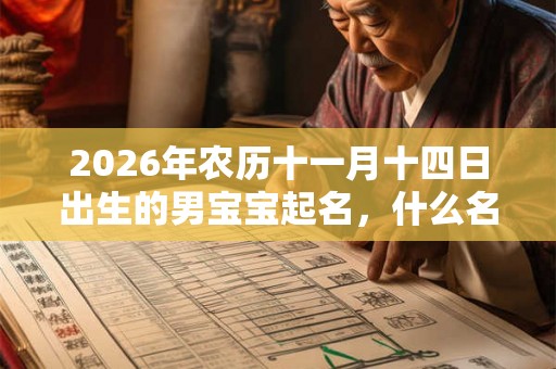 2026年农历十一月十四日出生的男宝宝起名，什么名字好？