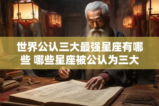 世界公认三大最强星座有哪些 哪些星座被公认为三大最强 世界公认三大最强星座有哪些 哪些星座被公认为三大最强